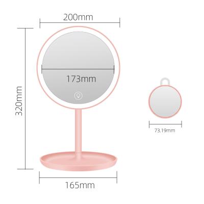 China 2021 Best New Selling Smart Lighted Round Table LED Makeup Mirror for sale