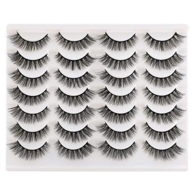 China Super Light Volume False Mink Eye Lashes Natural Tapered Lashes Soft And Skin Friendly False Eyelashes 14 Pairs Pack for sale