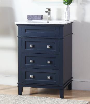 China Blue Modern Floor Bathroom Dresser Style Small Size 24