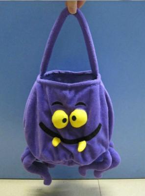 China Hallowmas Purple Gifts Bag Plush Bag for sale