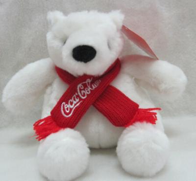 China Coca Cola Bear Polar Bear Plush Toys for sale