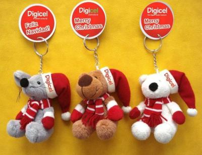 China Brinquedos do luxuoso do keychain do urso de peluche do Natal à venda