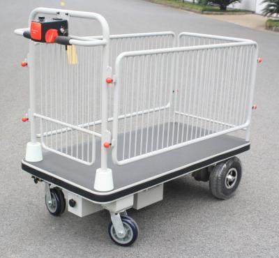 China Industrial Electric Cart Electric Flatbed Truck With Wire Mesh For Materials Positioning for sale