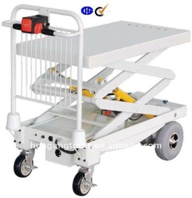 China Cultivates foot pump electric scissor lift table for material handling for sale