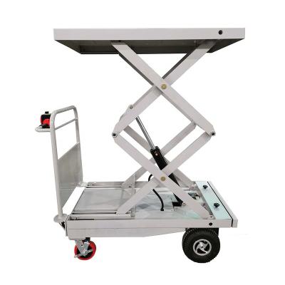 China Widely HG-116 Electric Trolley Electric Scissor Lift Table With Two Scissors for sale