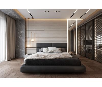 China Latest Custom Furniture Modern Luxury Hotel Residence Bedroom Furniture Solid Wood Set for sale