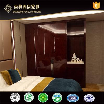 China Bedroom 3 Door Solid Wood Wooden Wardrobe With Minibar Designs for sale