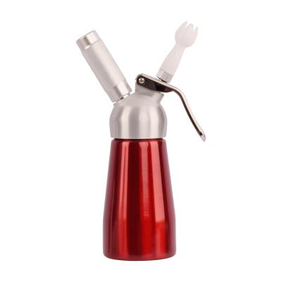 China Metal Aluminium Red 250ml Whipped Cream Dispenser 12pcs/ Carton for sale