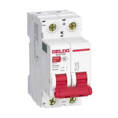 China Miniature mcb 1p 2p 3p 250V/500V of overload / short circuit / check / isolation series 1-63A DC mini circuit breaker DELIXI dz47vz for sale