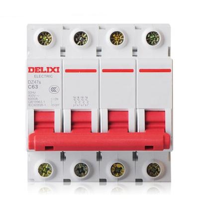 China House top quality precision DELIXI DZ47s C63 miniature circuit breaker eletrical mcb safe and reliable with long service life for sale