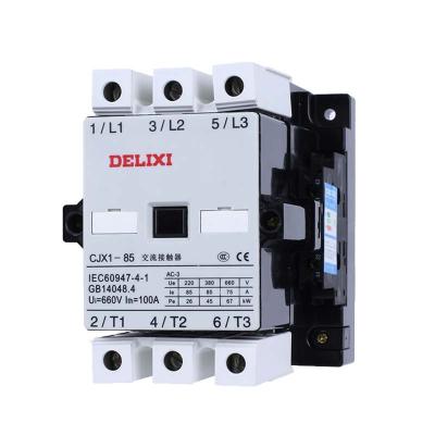 China Delixi Type CJX1-85 AC Motor Magnetic Contactor 220V 380V 110V 36V 24V for sale