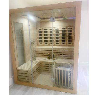 China Finnish computer control panel steam sauna and dual infrared sauna system combination steam sauna for sale for sale