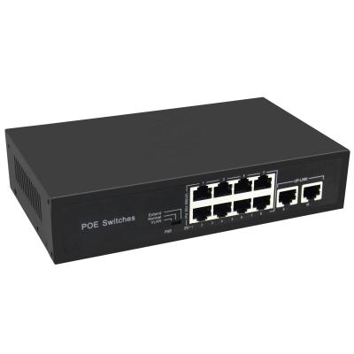 China POE IEEE802.3af to 10port 100Mbps rj45 ethernet network switch factory and OEM for sale