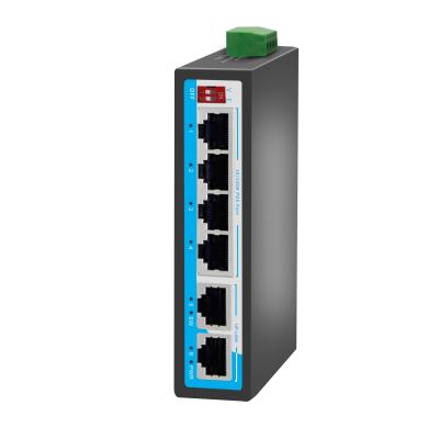 China LACP 100M 6 Port TB Din Rail PoE Industrial Network Switch For Outdoor Used for sale