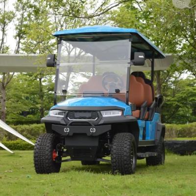 China Radius mínimo de giro 5,25 m Elevado 2 4 6 asientos eléctricos Batería de litio Carro de golf de caza Golf Buggy coche con DOT CEE en venta