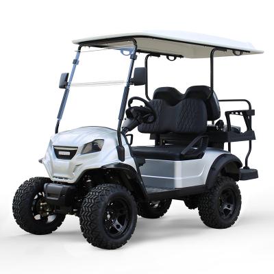 China Carro de golf eléctrico de 4 asientos con motor de corriente alterna de 48V5KW y eje de aleación de aluminio peso de 400-500 kg modelo personalizado en venta