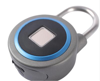 China Aluminum Alloy 2022 Hot Sale Smart lock round padlock Blue&tooth fingerprint unlock dormitory apartment drawer backpack lock for gifts,hotel for sale