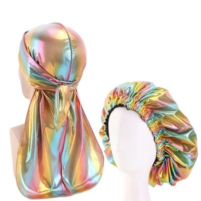 China New Luxury African Matching Cowl And Image Durags Lady Turban Hat Laser for sale