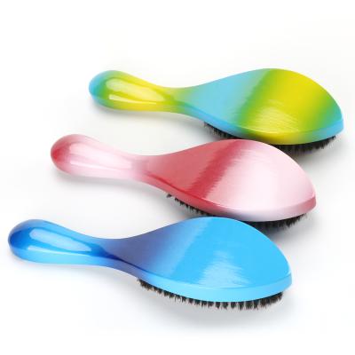 China Custom Duct PU Gradient Shiny Color Grip Wave Brush for sale