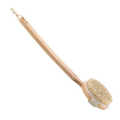 China All Natural Amazon Top Selling Natural Round Long Handle Bath Brush Detachable Shower Massage Dry Brush for sale