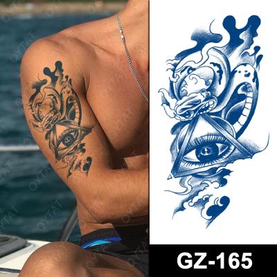 China High Quality Temporary Art Body Prints Matte Blue Waterproof Sweatproof Juice Temporary Tattoo Sticker for sale