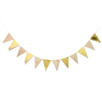 China Non-toxic Outdoor Glitter Banner Display Printing Triangle String Bunting Flag Background Kid Gifts Wall Decor Banner for sale