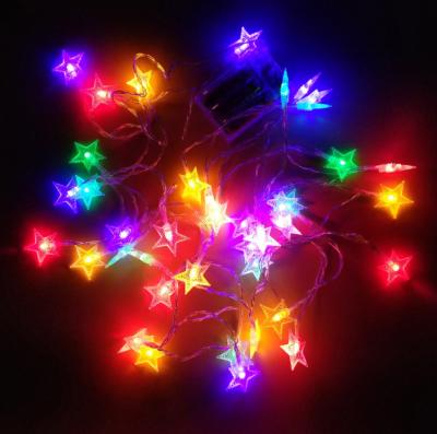 China LED Star String Flashing Christmas Lights Fairy Lights Garland For Xmas Party Decoration Colorful Warm White Led Lights Home Decor for sale