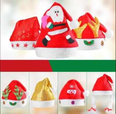 China Environmentally Friendly Elk Santa Snowman Hat Happy Birthday Christmas Accessories Hat Cartoon Elk For Boys And Girls Kids Party Paper Hats for sale