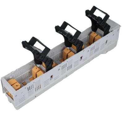 China LOW VOLTAGE 3P 400A Three Phase Vertical Blade Fuse Rail NH Fuse Rail Disconnector Isolating Switch for sale