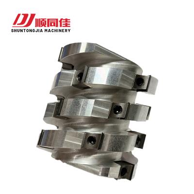 China High Quality Woodworking Replaceable Helical Spiral Heads Cutter Knives Steel Cutter Head For Spindle Moulder Wood Cutter for sale