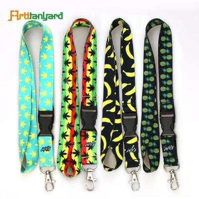 China White Lanyard Custom Personalizado Printed Lanyard of sublimation polyester promotion for sale