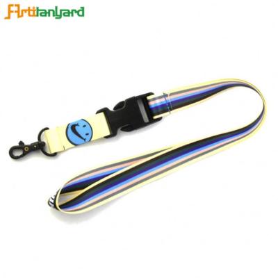 China Widely used for Medal & Badge Gifts Tie Round Multi Lanyards With Plastic Clip Custom Personalizado Sports Cute Woven Neck Lanyard for sale