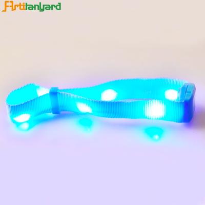 China Sound Control/Bulk Buy Remote Control Wrist Lanyard Custom Led Flashing Light Lanyard from China for sale