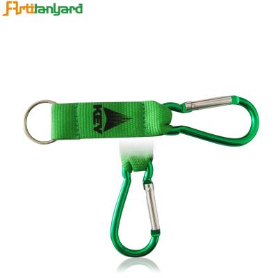 China Custom High Quality Weaving Aluminum Climbing Lanyard Carabiner Hook Key Chain/Gift for sale