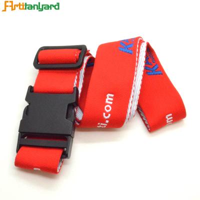 China Promotion/Advertising/Gift/Decoration Manufacture Custom Personalized Plastic Luggage Belt Buckle Packing Adjustable Luggage Strap for sale