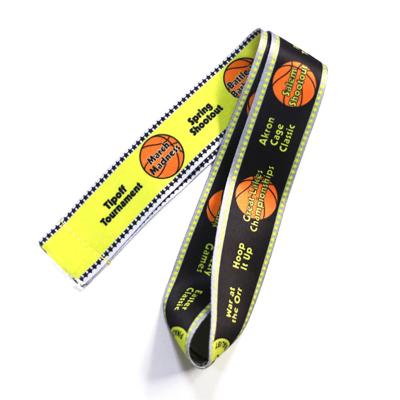 China Widely used for Medal & Custom Badge Gifts Thermal Transfer Printing Colored Ribbon 20Mm Polyester Satin Material Full Lanyard For Sport Medals for sale