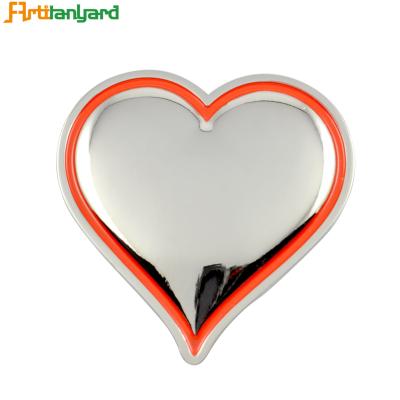 China High End Custom Body Stickers Metal Blank Purple Heart Shape Medal Badge for sale