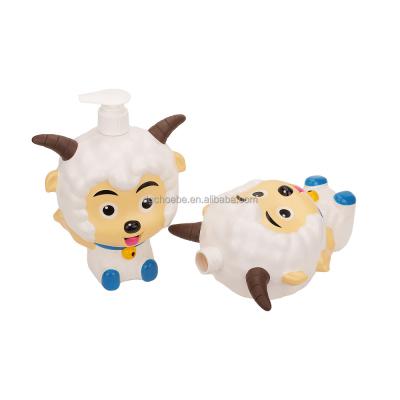 China Recycable Lovely Plastic Doll Bottle Hand Wash Lotion ABS Liquid Pleasant Lotion Container 3D Goat Bottles for sale