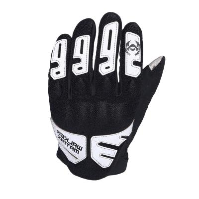 China Hard Carbon Fiber Knuckle Perforated Touch Breathable Summer Seasons Finger Anti-drop Protect Gloves Customized Size for sale