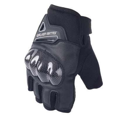 China Hard Carbon Fiber Knuckle Perforated Touch Breathable Summer Seasons Finger Anti-drop Protect Gloves Customized Size for sale