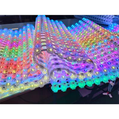 China P30 Outdoor Flexible LED Mesh Screen For Large Stadium Transparent Display for sale