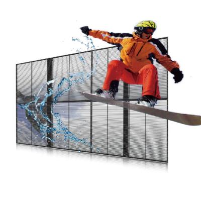 China P5.2-10.4 Outdoor Transparent LED Display Professional Thin Advertising Video Wall for sale