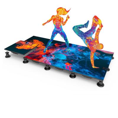 China P1.9 COD Interactive Dance Floor LED Display Die-casting Cabinet With Glass Mask for sale