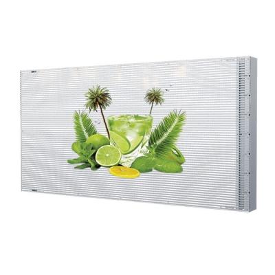 China P4 Adhesive Transparent LED Display 240x1500mm Front Service For Glass Window for sale