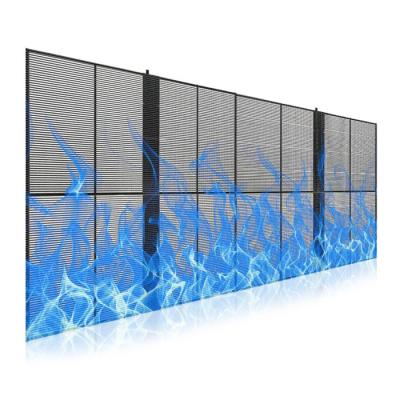 China P5.2-10.4 Outdoor Transparent LED Display 5000nits 1000×500mm Cabinet Front Service for sale