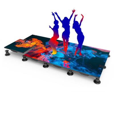 China P1.95 Interactive LED Dance Floor Display 500*500*73mm IP65 Cabinet For Gaming Room for sale