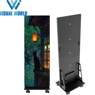 China V-Poster High Resolution Remote Control Movable Advertisement Machine for sale