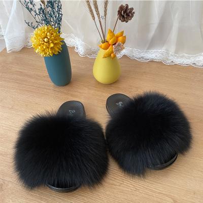 China Fashion trend women smudge fur shoes smudge furry furry slippers furry gear wholesale customized label for sale