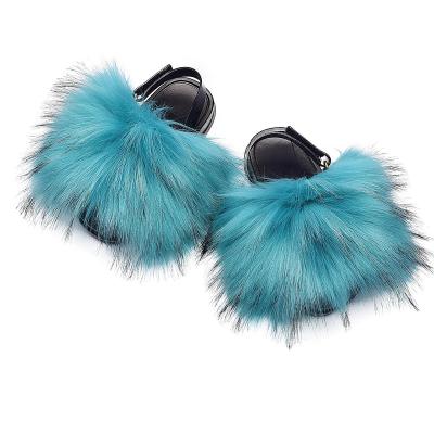 China 2021 New Cute Anti-odor Fashion Fur Baby Shoes Baby Sandals Infant Slippers for sale