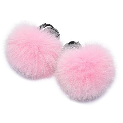 China Anti-odor Little Girls Latest Design Color Fox Fur Slippers Luminous Children's Slides for sale